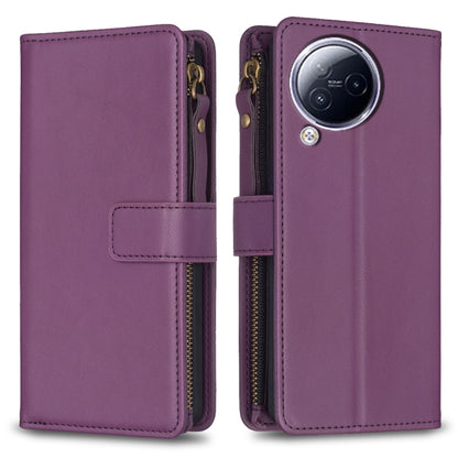 9 Card Slots Zipper Wallet Leather Flip Phone Case, For Xiaomi Poco F5 5G, For Xiaomi Redmi Note 12S 4G, For Xiaomi Redmi Note 12 4G, For Xiaomi Civi 3 5G
