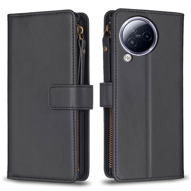 9 Card Slots Zipper Wallet Leather Flip Phone Case, For Xiaomi Poco F5 5G, For Xiaomi Redmi Note 12S 4G, For Xiaomi Redmi Note 12 4G, For Xiaomi Civi 3 5G