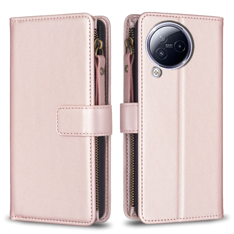 9 Card Slots Zipper Wallet Leather Flip Phone Case, For Xiaomi Poco F5 5G, For Xiaomi Redmi Note 12S 4G, For Xiaomi Redmi Note 12 4G, For Xiaomi Civi 3 5G