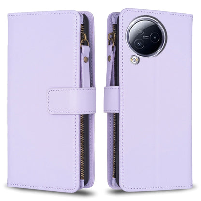 9 Card Slots Zipper Wallet Leather Flip Phone Case, For Xiaomi Poco F5 5G, For Xiaomi Redmi Note 12S 4G, For Xiaomi Redmi Note 12 4G, For Xiaomi Civi 3 5G