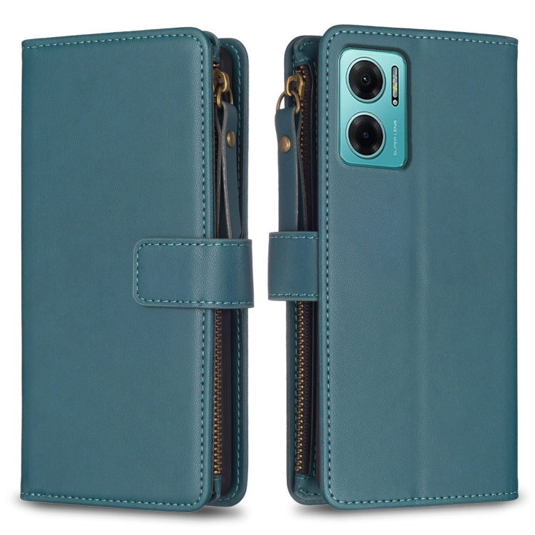 9 Card Slots Zipper Wallet Leather Flip Phone Case, For Xiaomi 13, For Xiaomi 12T / 12T Pro, For Xiaomi 12 Lite, For Xiaomi Redmi 10 5G