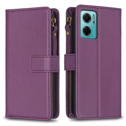 9 Card Slots Zipper Wallet Leather Flip Phone Case, For Xiaomi 13, For Xiaomi 12T / 12T Pro, For Xiaomi 12 Lite, For Xiaomi Redmi 10 5G
