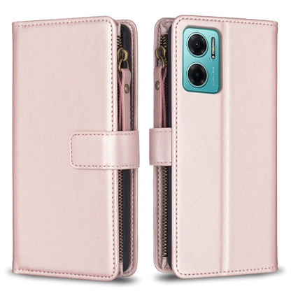 9 Card Slots Zipper Wallet Leather Flip Phone Case, For Xiaomi 13, For Xiaomi 12T / 12T Pro, For Xiaomi 12 Lite, For Xiaomi Redmi 10 5G