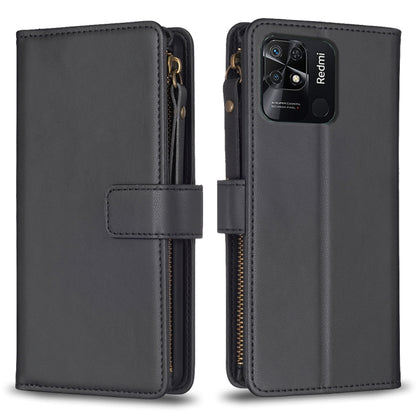 9 Card Slots Zipper Wallet Leather Flip Phone Case, For Xiaomi Redmi 10C, For Xiaomi 12 Pro, For Xiaomi 12, For Xiaomi Redmi Note 11 Pro