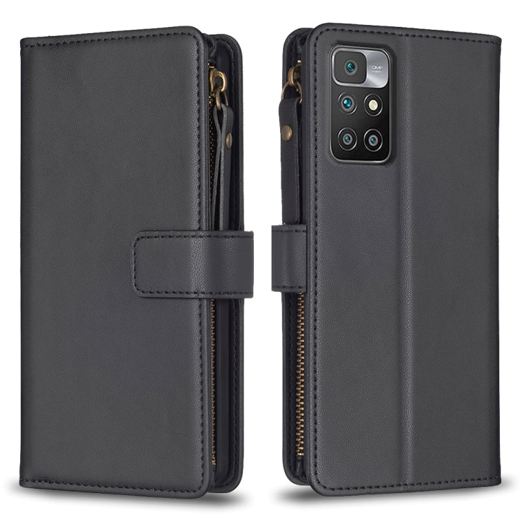 9 Card Slots Zipper Wallet Leather Flip Phone Case, For Xiaomi Mi 11T / 11T Pro, For Xiaomi Redmi 10, For Xiaomi Mi 11 Lite, For Xiaomi Redmi Note 10 5G
