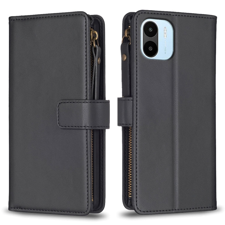 9 Card Slots Zipper Wallet Leather Flip Phone Case, For Xiaomi Redmi A1 / A2, For Xiaomi Redmi Note 12 Pro+ 5G Global, For Xiaomi Redmi Note 12 Pro, For Xiaomi Redmi Note 12 5G