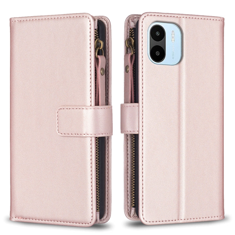 9 Card Slots Zipper Wallet Leather Flip Phone Case, For Xiaomi Redmi A1 / A2, For Xiaomi Redmi Note 12 Pro+ 5G Global, For Xiaomi Redmi Note 12 Pro, For Xiaomi Redmi Note 12 5G