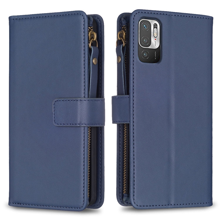 9 Card Slots Zipper Wallet Leather Flip Phone Case, For Xiaomi Mi 11T / 11T Pro, For Xiaomi Redmi 10, For Xiaomi Mi 11 Lite, For Xiaomi Redmi Note 10 5G