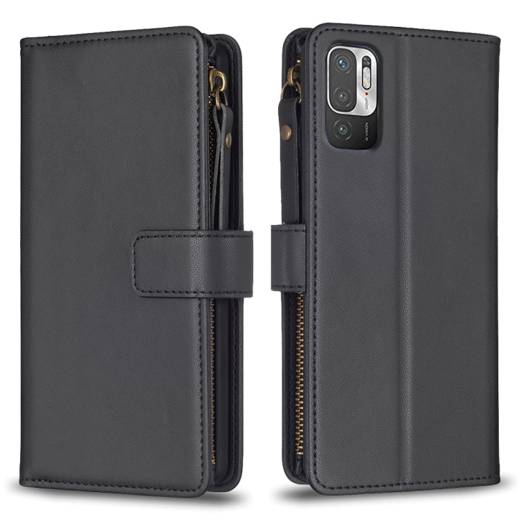 9 Card Slots Zipper Wallet Leather Flip Phone Case, For Xiaomi Mi 11T / 11T Pro, For Xiaomi Redmi 10, For Xiaomi Mi 11 Lite, For Xiaomi Redmi Note 10 5G