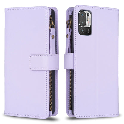 9 Card Slots Zipper Wallet Leather Flip Phone Case, For Xiaomi Mi 11T / 11T Pro, For Xiaomi Redmi 10, For Xiaomi Mi 11 Lite, For Xiaomi Redmi Note 10 5G
