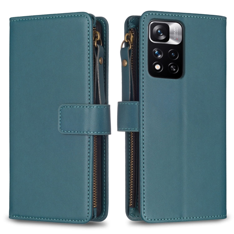 9 Card Slots Zipper Wallet Leather Flip Phone Case, For Xiaomi Redmi 10C, For Xiaomi 12 Pro, For Xiaomi 12, For Xiaomi Redmi Note 11 Pro