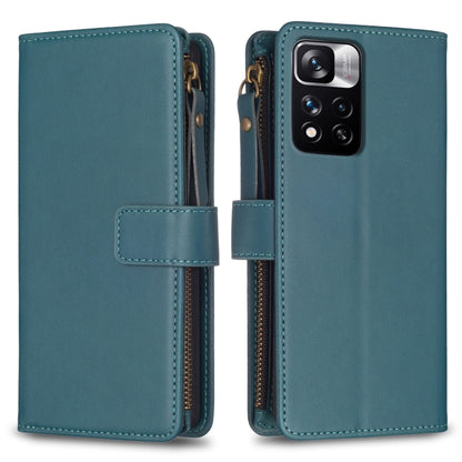 9 Card Slots Zipper Wallet Leather Flip Phone Case, For Xiaomi Redmi 10C, For Xiaomi 12 Pro, For Xiaomi 12, For Xiaomi Redmi Note 11 Pro
