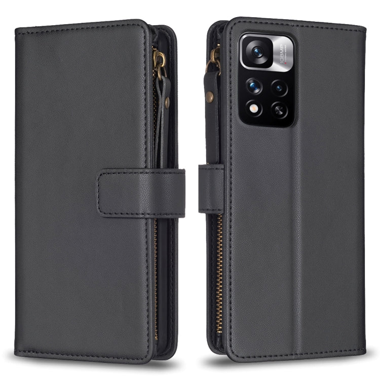 9 Card Slots Zipper Wallet Leather Flip Phone Case, For Xiaomi Redmi 10C, For Xiaomi 12 Pro, For Xiaomi 12, For Xiaomi Redmi Note 11 Pro