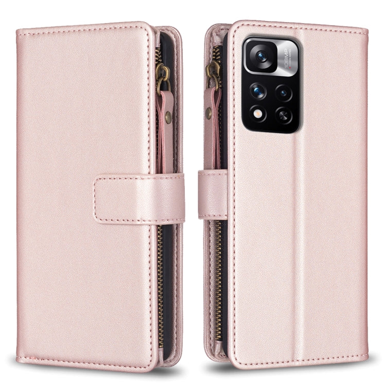 9 Card Slots Zipper Wallet Leather Flip Phone Case, For Xiaomi Redmi 10C, For Xiaomi 12 Pro, For Xiaomi 12, For Xiaomi Redmi Note 11 Pro