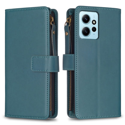 9 Card Slots Zipper Wallet Leather Flip Phone Case, For Xiaomi Poco F5 5G, For Xiaomi Redmi Note 12S 4G, For Xiaomi Redmi Note 12 4G, For Xiaomi Civi 3 5G