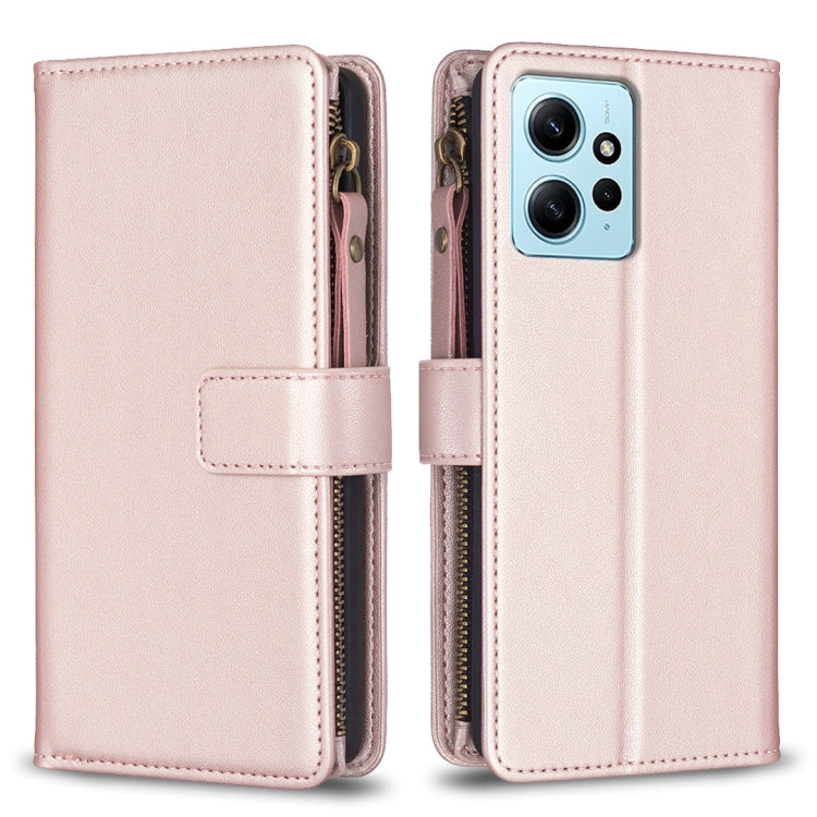 9 Card Slots Zipper Wallet Leather Flip Phone Case, For Xiaomi Poco F5 5G, For Xiaomi Redmi Note 12S 4G, For Xiaomi Redmi Note 12 4G, For Xiaomi Civi 3 5G