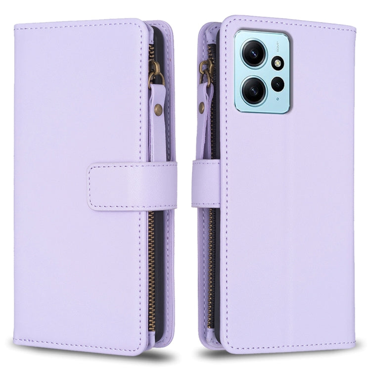 9 Card Slots Zipper Wallet Leather Flip Phone Case, For Xiaomi Poco F5 5G, For Xiaomi Redmi Note 12S 4G, For Xiaomi Redmi Note 12 4G, For Xiaomi Civi 3 5G