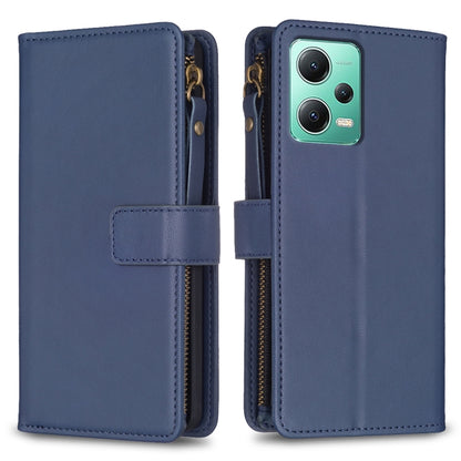 9 Card Slots Zipper Wallet Leather Flip Phone Case, For Xiaomi Redmi A1 / A2, For Xiaomi Redmi Note 12 Pro+ 5G Global, For Xiaomi Redmi Note 12 Pro, For Xiaomi Redmi Note 12 5G