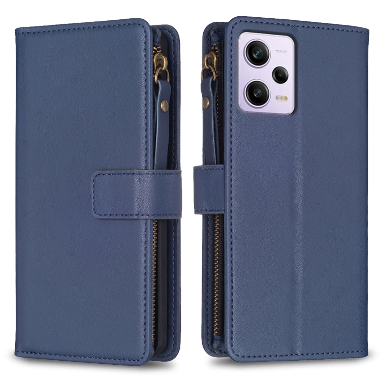 9 Card Slots Zipper Wallet Leather Flip Phone Case, For Xiaomi Redmi A1 / A2, For Xiaomi Redmi Note 12 Pro+ 5G Global, For Xiaomi Redmi Note 12 Pro, For Xiaomi Redmi Note 12 5G