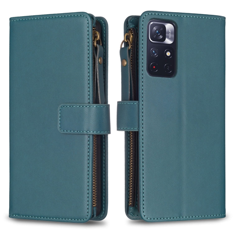 9 Card Slots Zipper Wallet Leather Flip Phone Case, For Xiaomi Poco F5 5G, For Xiaomi Redmi Note 12S 4G, For Xiaomi Redmi Note 12 4G, For Xiaomi Civi 3 5G
