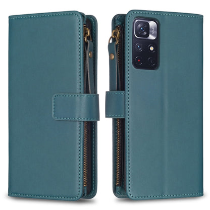 9 Card Slots Zipper Wallet Leather Flip Phone Case, For Xiaomi Poco F5 5G, For Xiaomi Redmi Note 12S 4G, For Xiaomi Redmi Note 12 4G, For Xiaomi Civi 3 5G