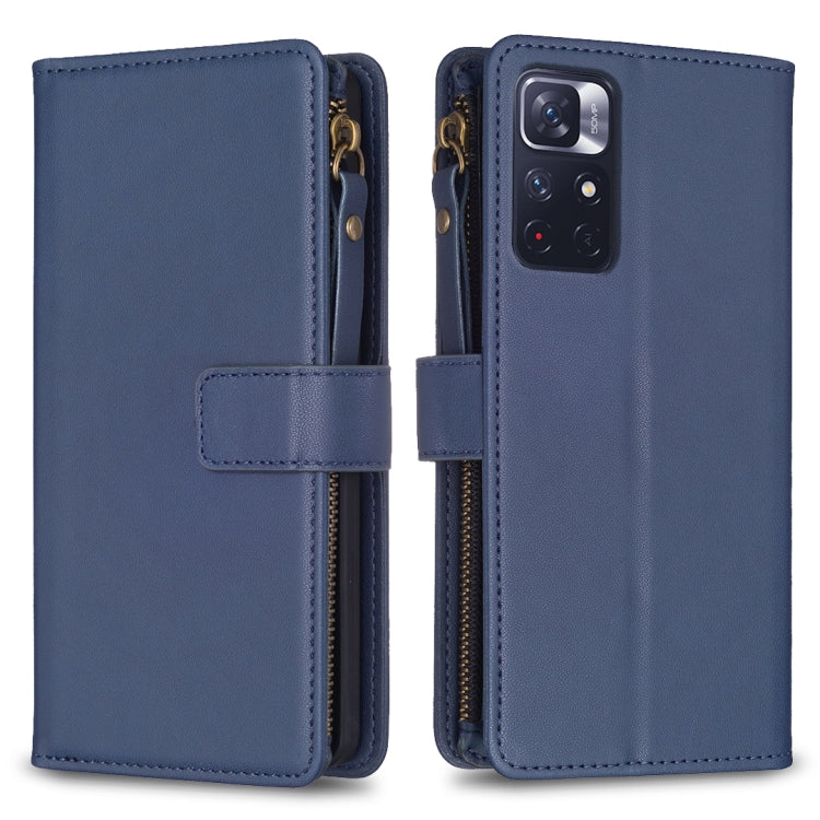 9 Card Slots Zipper Wallet Leather Flip Phone Case, For Xiaomi Poco F5 5G, For Xiaomi Redmi Note 12S 4G, For Xiaomi Redmi Note 12 4G, For Xiaomi Civi 3 5G