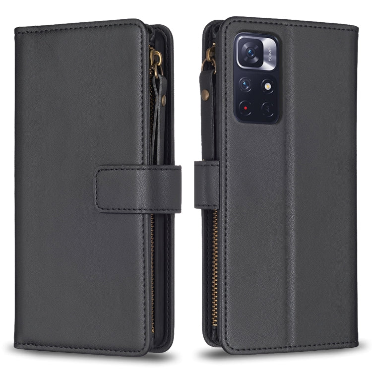 9 Card Slots Zipper Wallet Leather Flip Phone Case, For Xiaomi Poco F5 5G, For Xiaomi Redmi Note 12S 4G, For Xiaomi Redmi Note 12 4G, For Xiaomi Civi 3 5G