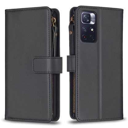 9 Card Slots Zipper Wallet Leather Flip Phone Case, For Xiaomi Poco F5 5G, For Xiaomi Redmi Note 12S 4G, For Xiaomi Redmi Note 12 4G, For Xiaomi Civi 3 5G