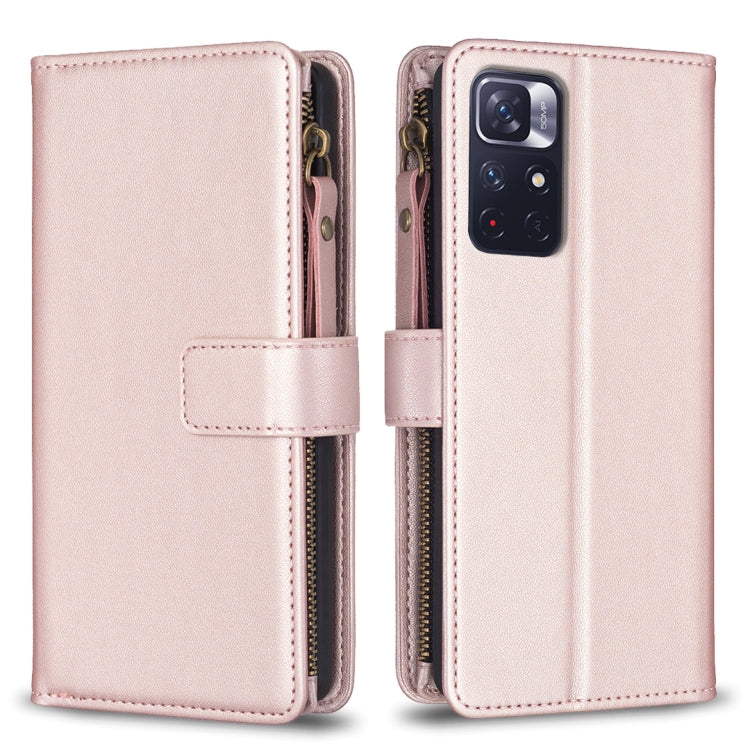 9 Card Slots Zipper Wallet Leather Flip Phone Case, For Xiaomi Poco F5 5G, For Xiaomi Redmi Note 12S 4G, For Xiaomi Redmi Note 12 4G, For Xiaomi Civi 3 5G