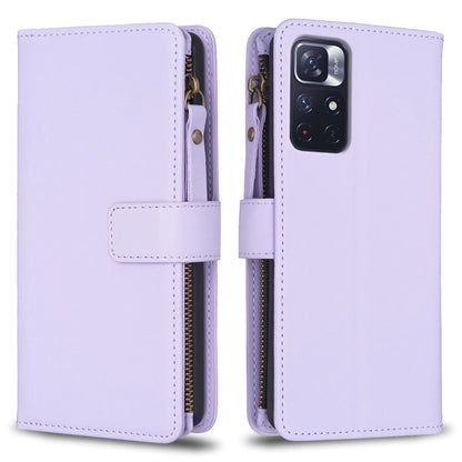 9 Card Slots Zipper Wallet Leather Flip Phone Case, For Xiaomi Poco F5 5G, For Xiaomi Redmi Note 12S 4G, For Xiaomi Redmi Note 12 4G, For Xiaomi Civi 3 5G