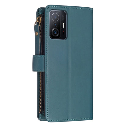 9 Card Slots Zipper Wallet Leather Flip Phone Case, For Xiaomi Mi 11T / 11T Pro, For Xiaomi Redmi 10, For Xiaomi Mi 11 Lite, For Xiaomi Redmi Note 10 5G