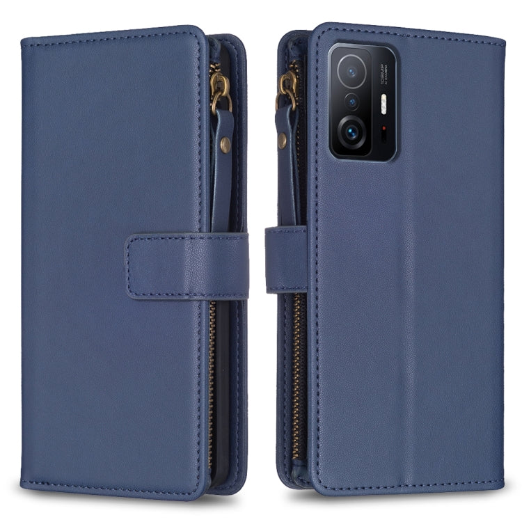 9 Card Slots Zipper Wallet Leather Flip Phone Case, For Xiaomi Mi 11T / 11T Pro, For Xiaomi Redmi 10, For Xiaomi Mi 11 Lite, For Xiaomi Redmi Note 10 5G
