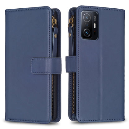 9 Card Slots Zipper Wallet Leather Flip Phone Case, For Xiaomi Mi 11T / 11T Pro, For Xiaomi Redmi 10, For Xiaomi Mi 11 Lite, For Xiaomi Redmi Note 10 5G