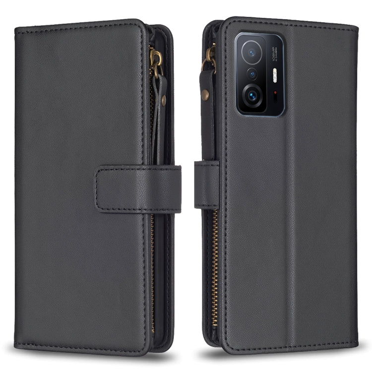 9 Card Slots Zipper Wallet Leather Flip Phone Case, For Xiaomi Mi 11T / 11T Pro, For Xiaomi Redmi 10, For Xiaomi Mi 11 Lite, For Xiaomi Redmi Note 10 5G