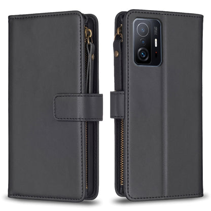 9 Card Slots Zipper Wallet Leather Flip Phone Case, For Xiaomi Mi 11T / 11T Pro, For Xiaomi Redmi 10, For Xiaomi Mi 11 Lite, For Xiaomi Redmi Note 10 5G