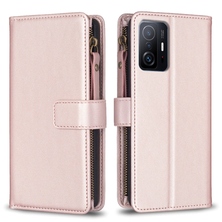 9 Card Slots Zipper Wallet Leather Flip Phone Case, For Xiaomi Mi 11T / 11T Pro, For Xiaomi Redmi 10, For Xiaomi Mi 11 Lite, For Xiaomi Redmi Note 10 5G