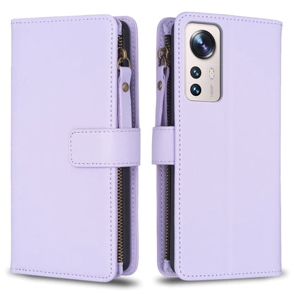 9 Card Slots Zipper Wallet Leather Flip Phone Case, For Xiaomi 13, For Xiaomi 12T / 12T Pro, For Xiaomi 12 Lite, For Xiaomi Redmi 10 5G