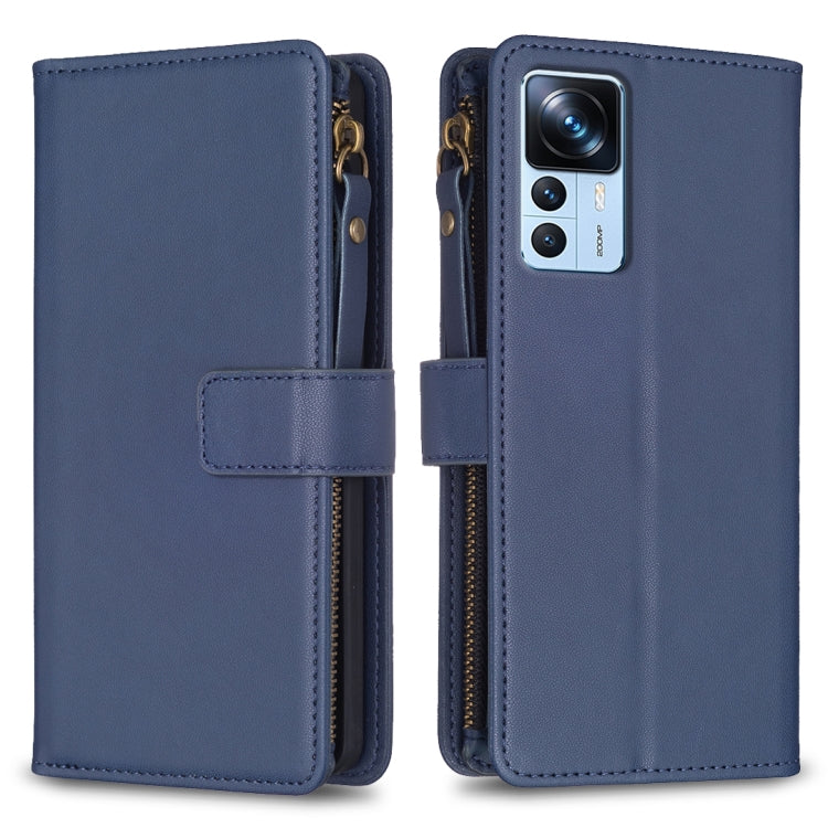 9 Card Slots Zipper Wallet Leather Flip Phone Case, For Xiaomi 13, For Xiaomi 12T / 12T Pro, For Xiaomi 12 Lite, For Xiaomi Redmi 10 5G