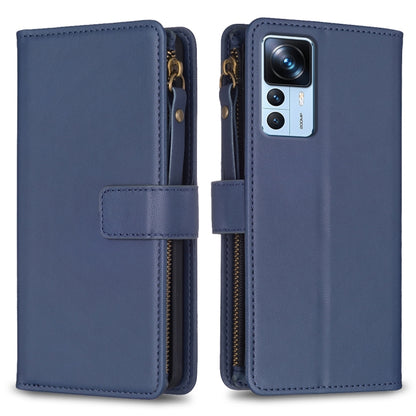 9 Card Slots Zipper Wallet Leather Flip Phone Case, For Xiaomi 13, For Xiaomi 12T / 12T Pro, For Xiaomi 12 Lite, For Xiaomi Redmi 10 5G