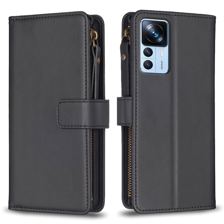 9 Card Slots Zipper Wallet Leather Flip Phone Case, For Xiaomi 13, For Xiaomi 12T / 12T Pro, For Xiaomi 12 Lite, For Xiaomi Redmi 10 5G
