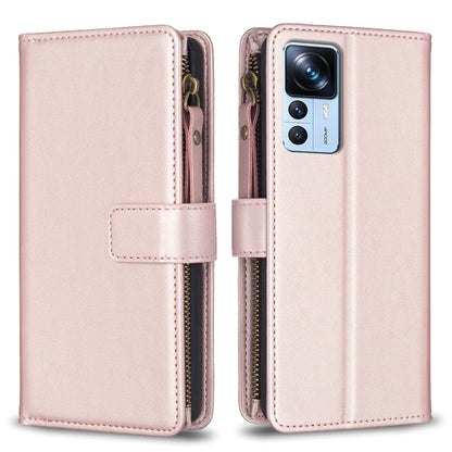 9 Card Slots Zipper Wallet Leather Flip Phone Case, For Xiaomi 13, For Xiaomi 12T / 12T Pro, For Xiaomi 12 Lite, For Xiaomi Redmi 10 5G