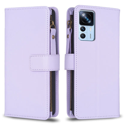 9 Card Slots Zipper Wallet Leather Flip Phone Case, For Xiaomi 13, For Xiaomi 12T / 12T Pro, For Xiaomi 12 Lite, For Xiaomi Redmi 10 5G