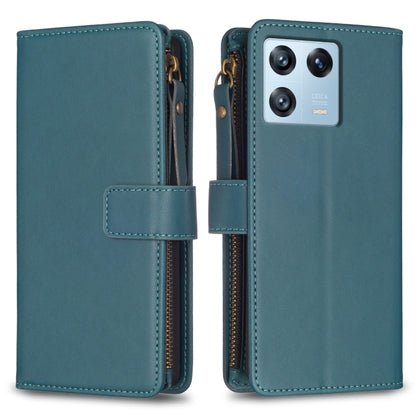 9 Card Slots Zipper Wallet Leather Flip Phone Case, For Xiaomi Redmi 12C, For Xiaomi 13 Lite, For Xiaomi Redmi K60 / K60 Pro, For Xiaomi 13 Pro