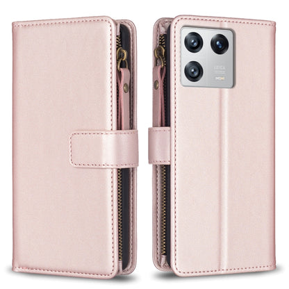 9 Card Slots Zipper Wallet Leather Flip Phone Case, For Xiaomi 13, For Xiaomi 12T / 12T Pro, For Xiaomi 12 Lite, For Xiaomi Redmi 10 5G