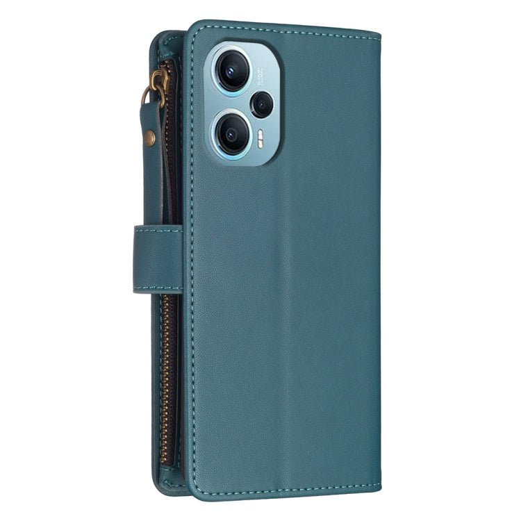 9 Card Slots Zipper Wallet Leather Flip Phone Case, For Xiaomi Poco F5 5G, For Xiaomi Redmi Note 12S 4G, For Xiaomi Redmi Note 12 4G, For Xiaomi Civi 3 5G