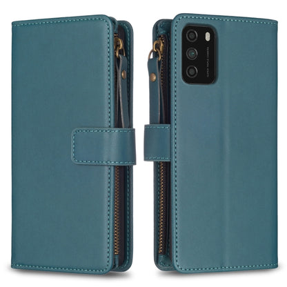 9 Card Slots Zipper Wallet Leather Flip Phone Case, For Xiaomi Redmi Note 10 Pro, For Xiaomi Redmi Note 10, For Xiaomi Redmi K40 / K40 Pro, For Xiaomi Poco M3