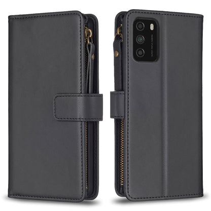 9 Card Slots Zipper Wallet Leather Flip Phone Case, For Xiaomi Redmi Note 10 Pro, For Xiaomi Redmi Note 10, For Xiaomi Redmi K40 / K40 Pro, For Xiaomi Poco M3