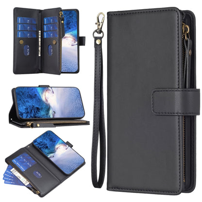 9 Card Slots Zipper Wallet Leather Flip Phone Case, For Xiaomi Redmi 13C, For Xiaomi Redmi Note 13 Pro+ 5G, For Xiaomi Redmi Note 13 Pro 5G, For Xiaomi Redmi 12 4G