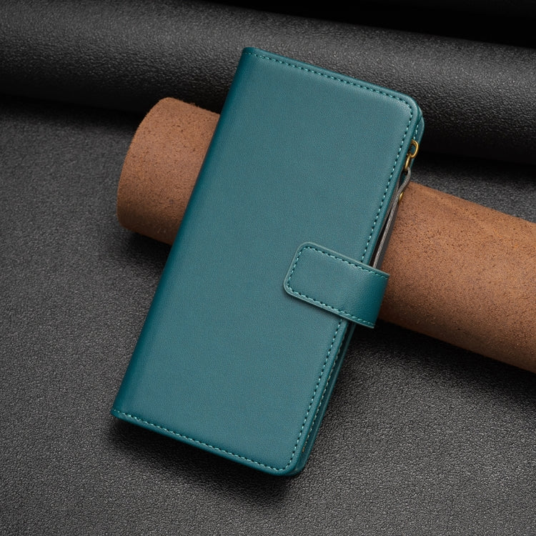 9 Card Slots Zipper Wallet Leather Flip Phone Case, For Xiaomi Redmi Note 13 Pro 4G Global, For Xiaomi Poco M6 Pro 4G, For Xiaomi Redmi Note 13 4G Global, For Xiaomi Redmi Note 13