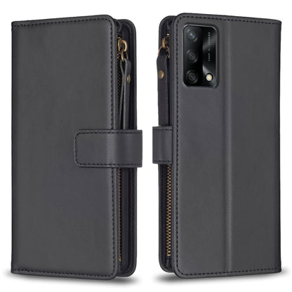 9 Card Slots Zipper Wallet Leather Flip Phone Case, For OPPO A94 5G / F19 Pro+ / Reno5 Z 5G, For OPPO A74 5G / A93 5G / A54 5G, For OPPO A74 4G / F19 4G, For OPPO A92 / A72 / A52